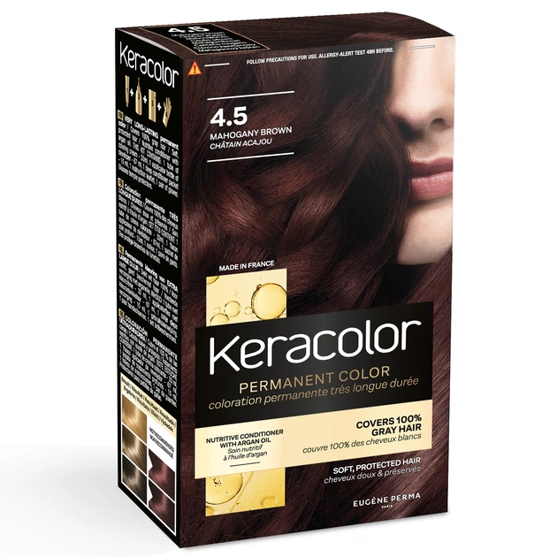 Стойкая Краска EUGENE PERMA Paris KERACOLOR 4.5 Шатен Красное дерево 115 мл - Фото 1 Стойкая Краска EUGENE PERMA Paris KERACOLOR 4.5 Шатен Красное дерево 115 мл - изображение 1