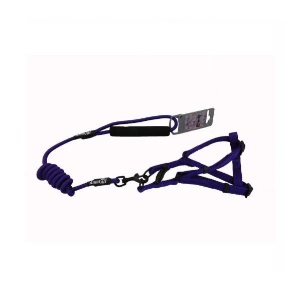Поводок + шлея AnimAll HJ-Y304-LН Deep purle 10x1200x20 мм