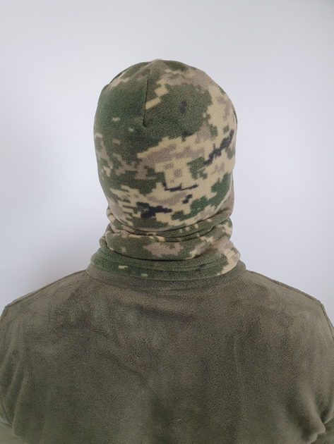 Балаклава на зиму фліс військова для ЗСУ універсального розміру кольору камуфляж піксель 2732 - зображення 2