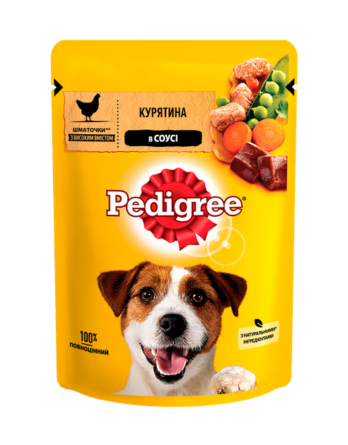 Упаковка влажного корма для взрослых собак Pedigree Курица и овощи в соусе 24 шт по 100 г (5900951217326) - изображение 2