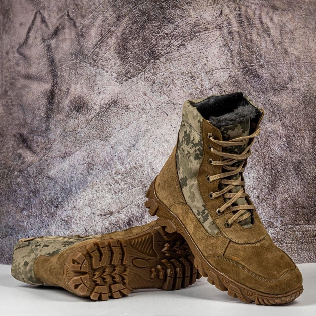 Зимние тактические берцы Nato Койот, Ботинки из натуральной кожи. 40 - изображение 1