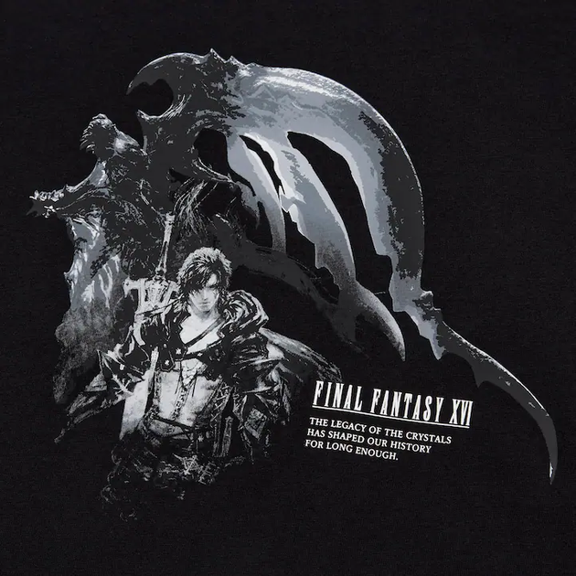 Футболка Uniqlo FINAL FANTASY ANNIVERSARY UT розмір S чорна (449089) - изображение 5