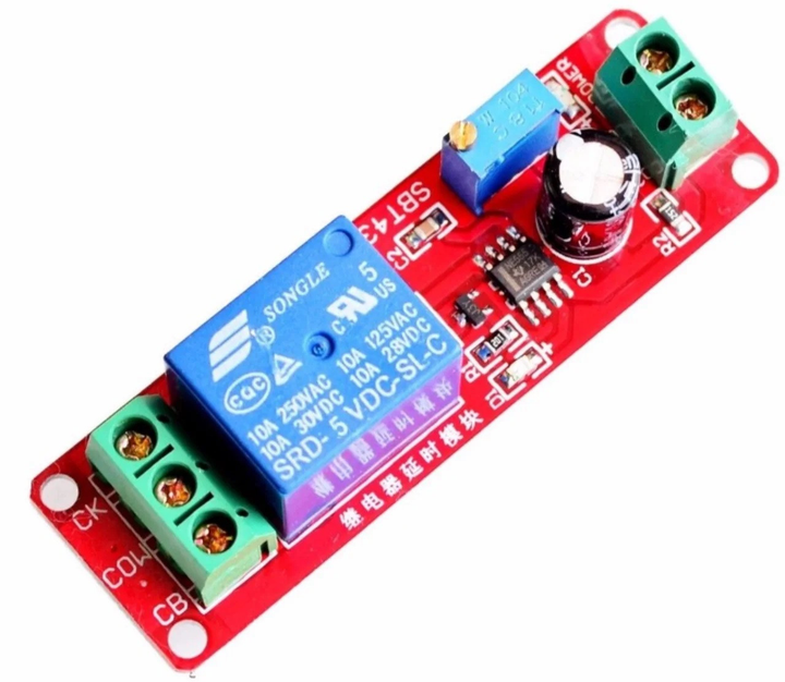 Time Relay Shield 12V (1 канал), Модуль реле с таймером на NE555 (реле времени)