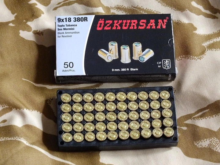 Патроны револьверные холостые Ozkursan 9 мм, поштучно - изображение 1
