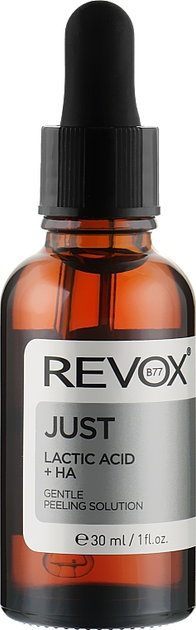 Нежный пилинг для лица и шеи - Revox Lactic Acid + HA Gentle Peeling Solution 30ml (943927-18692) - изображение 1