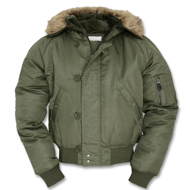 Куртка летная зимняя N2B Аляска Mil-Tec Германия олива XXL - изображение 2
