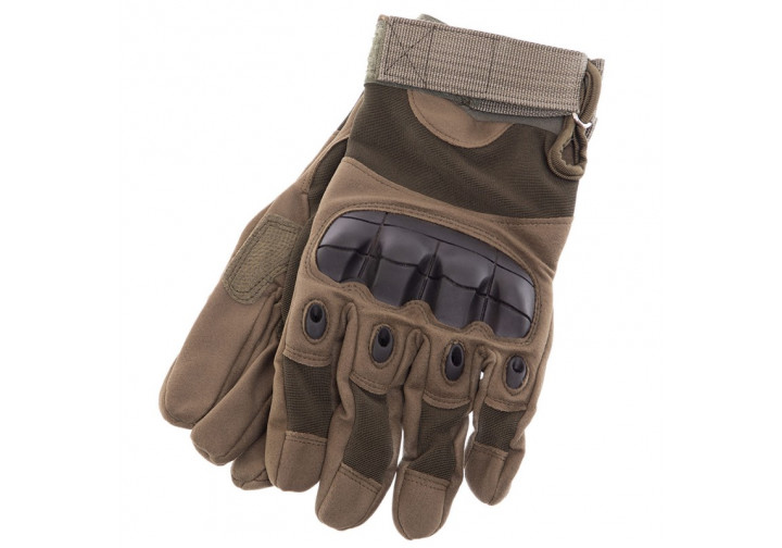 Тактичні рукавиці WS-Gloves олива розмір L (повнопалі воєнні з закритими пальцями осінь-зима для воєнних ЗСУ) WSTGO11 - зображення 1