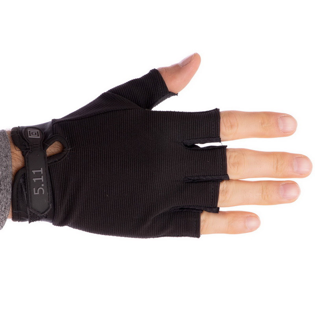 Перчатки тактические с открытыми пальцами Zelart Action 4379 размер XL Black - изображение 2