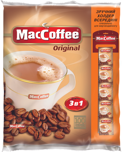 Акція на Кавовий напій 3в1 MacCoffee Original 20 г x 100 шт від Rozetka