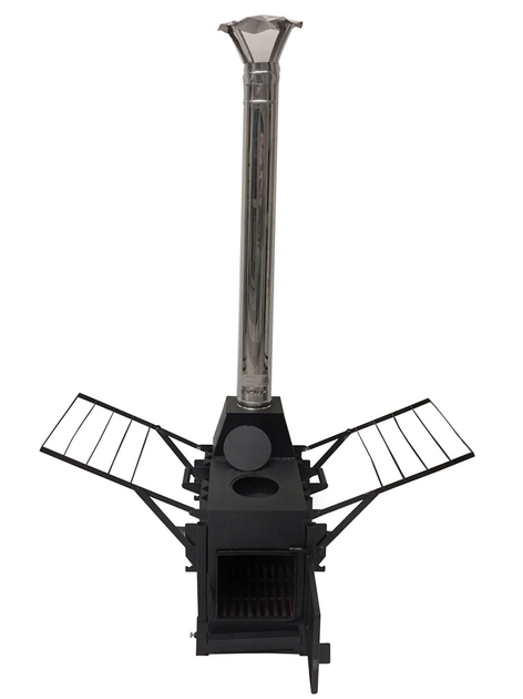 Печь-буржуйка 3Brother Black Eagle ПП40 с радиатором, варочной ...