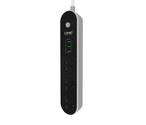 Мережевий фільтр LDNIO SC3301, 3 Розетки + 3 USB, 1.6 м, перетин 3х0,75мм - Фото 1 Мережевий фільтр LDNIO SC3301, 3 Розетки + 3 USB, 1.6 м, перетин 3х0,75мм - зображення 1