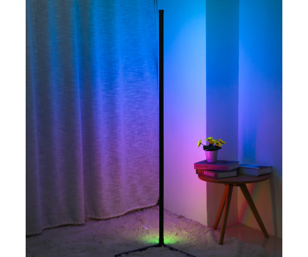 Торшер підлогова кутова LED лампа EL2186 RGB з пультом керування та регулюванням яскравості та ефектами - зображення 9