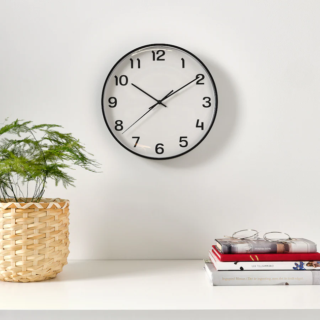 Настінні годинники, чорні PLUTTIS IKEA 605.118.33 - зображення 3