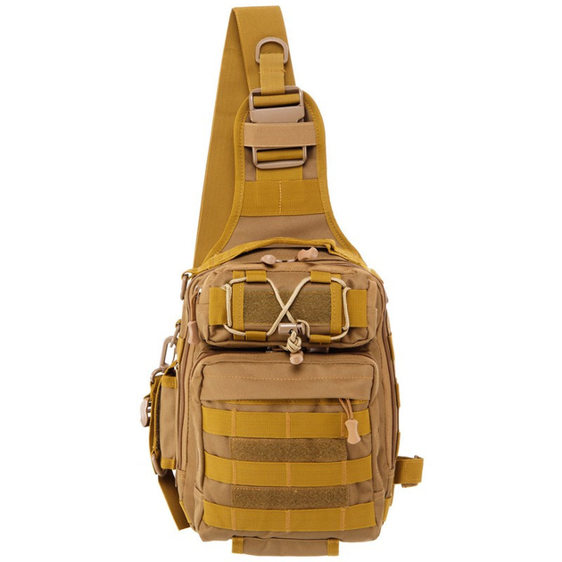 Тактический рюкзак с одной лямкой SP-Sport Сумка слинг Оксфорд 30 х 22 х 10 см 7 литров Хаки (TY-8033) - изображение 2