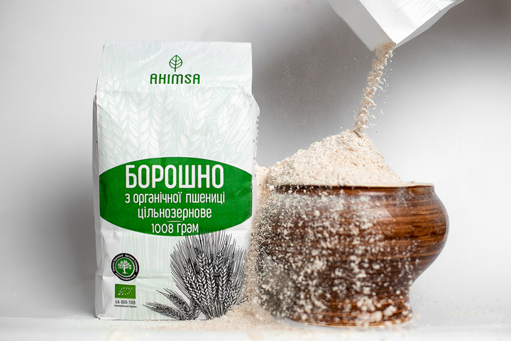Мука пшеничная 1 кг цельнозерновая органическая ТМ Ahimsa - изображение 7