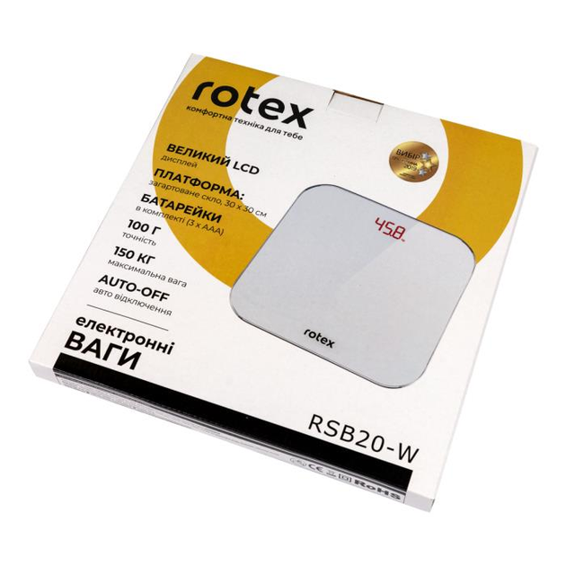 Ваги підлогові електронні Rotex RSB20-W - изображение 3