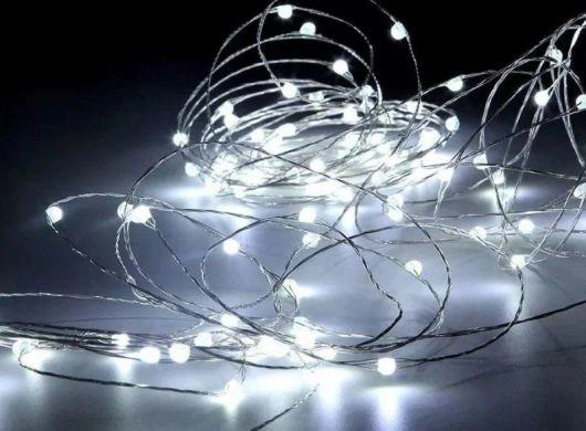 Новогодняя светодиодная гирлянда нить Роса 100 LED 10 метров Белый от USB - Фото 4 Новогодняя светодиодная гирлянда нить Роса 100 LED 10 метров Белый от USB - изображение 4