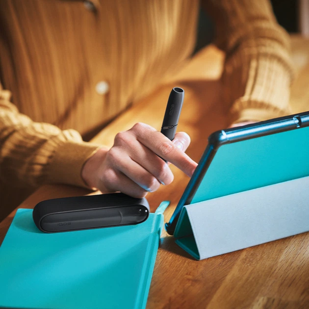 Пристрій для нагрівання тютюну IQOS 3 Duo Чорний (7622100817369