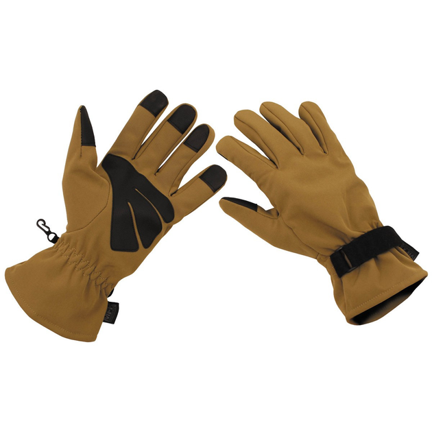 Тактичні рукавички MFH Softshell із частковим посиленням койот р-р M (15780R_M) - зображення 1