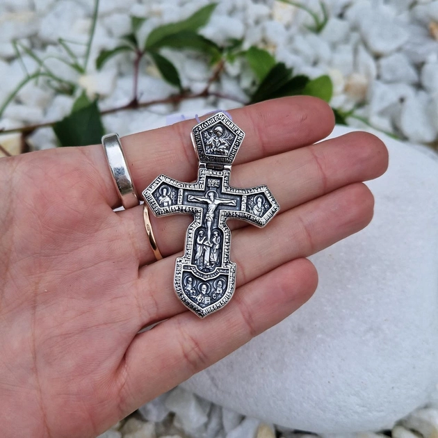 Серебряный мужской крест: купить большой крест из серебра