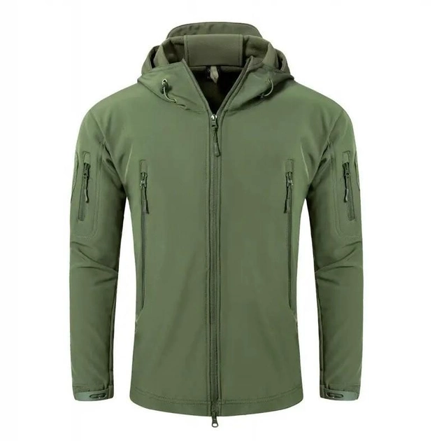 Тактическая мужская куртка Softshell зеленая 2хл - изображение 1