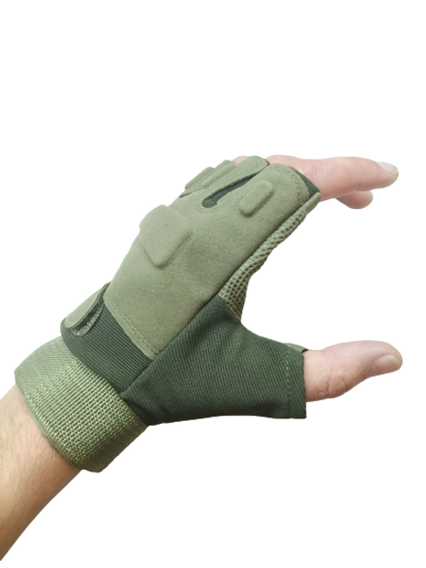 Рукавички тактичні без пальців Рукавички тактичні безпалі Розмір L Зелений (Олива) - зображення 2