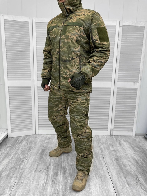 Тактична тепла зимова військова форма комплект костюм (Куртка + Штани), Камуфляж: Піксель ЗСУ, Розмір: XL - зображення 2