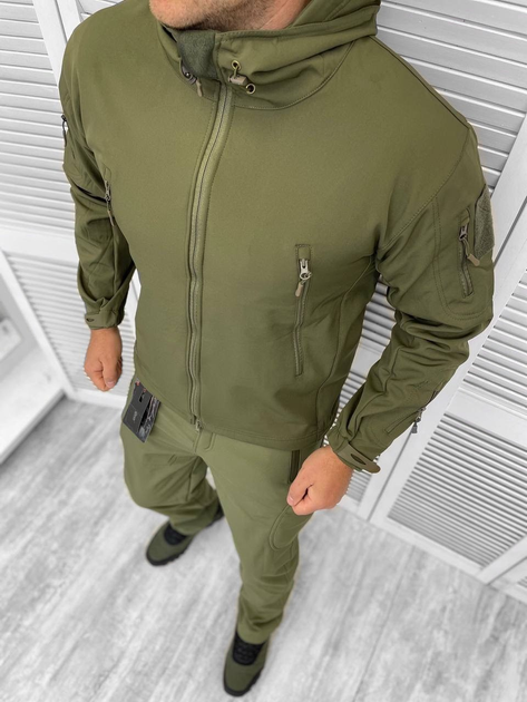 Тактична тепла зимова військова форма комплект костюм ( Куртка + Штани ), Камуфляж: Олива, Розмір: XL - зображення 2