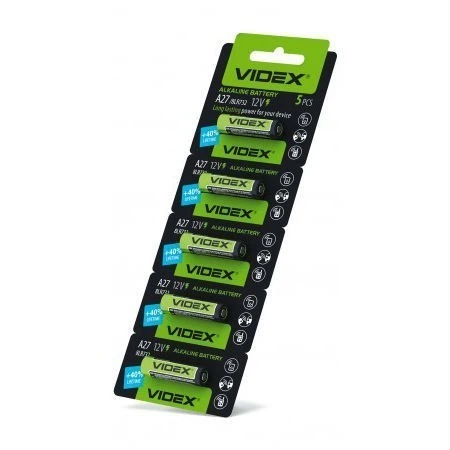 Батарейка лужна VIDEX A27/8LR732 12v 1шт. - зображення 2