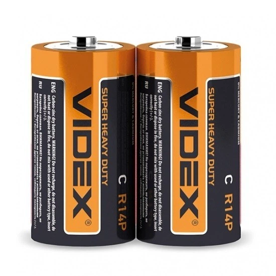 Батарейка солевая Videx R14P/C 1 шт. - Фото 2 Батарейка солевая Videx R14P/C 1 шт. - изображение 2
