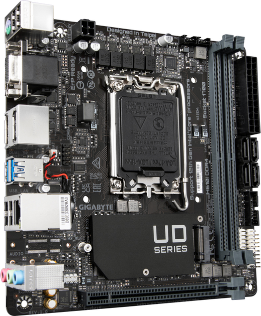 Материнская плата Gigabyte H610I DDR4 (s1700, Intel H610, PCI-Ex16) - изображение 3