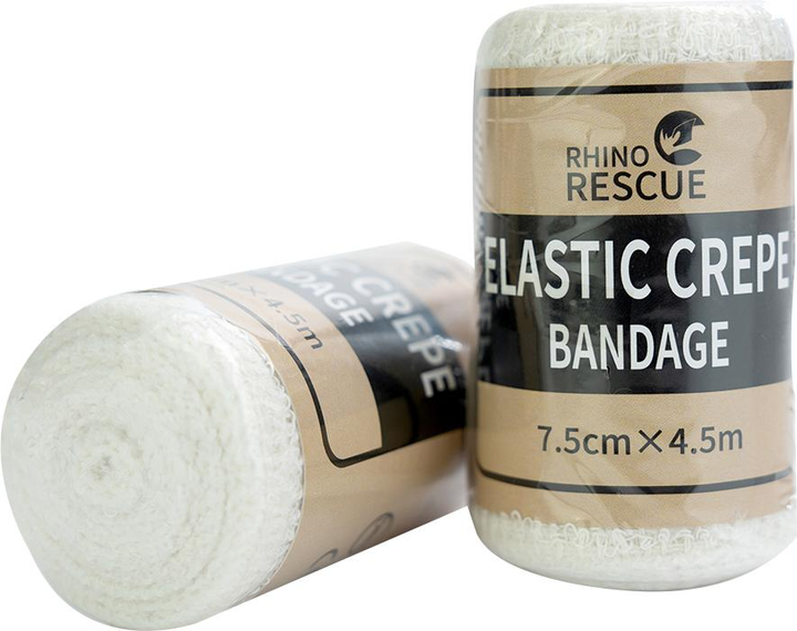Бинт эластифицированный Rhino Rescue Elastic Crepe Bandage 7.5x450 см (7772227771111) - изображение 1