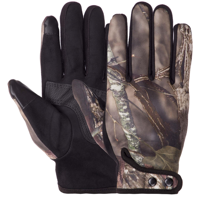 Перчатки тактические , перчатки многоцелевые, для охоты и рыбалки перчатки спиннингиста Размер L Камуфляж Лес BC-9239 - изображение 1