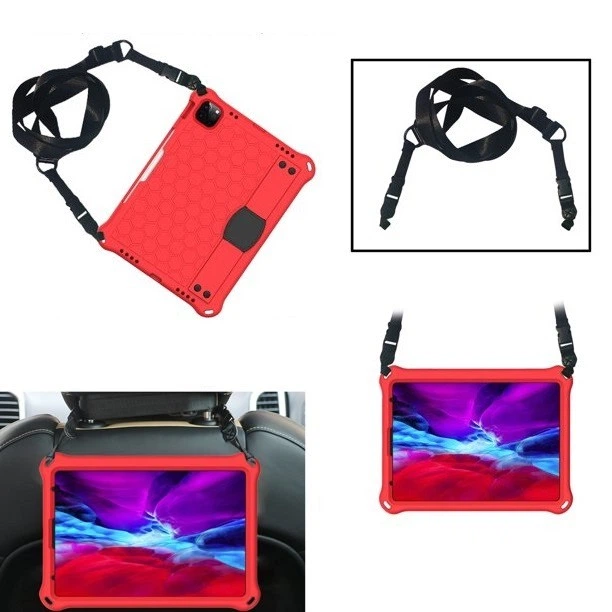 Чохол STR EVA Apple iPad Air 5 (10.9 екран) дитячий з ременем та підставкою Red - Фото 4 Чохол STR EVA Apple iPad Air 5 (10.9 екран) дитячий з ременем та підставкою Red - зображення 4
