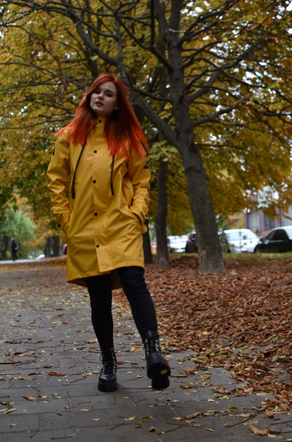 жіночий дощовик - FROM LVIV WITH RAIN - жовтий, XL - зображення 5