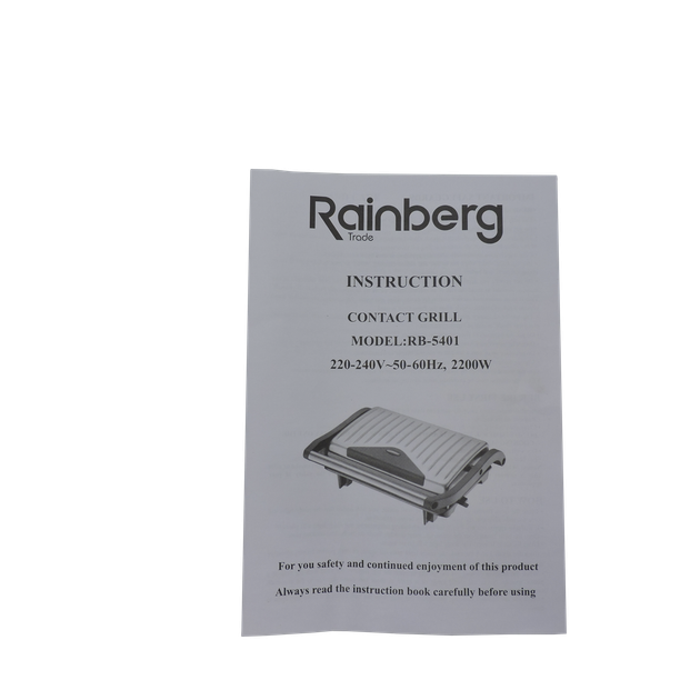Гриль контактный Rainberg RB-5401 2200W - изображение 2