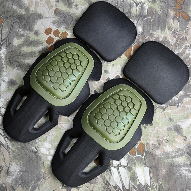 Тактические защитные наколенники налокотники Han-Wild G4 Green противоударные для тактической одежды - изображение 2