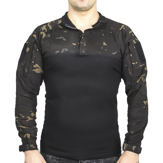 Рубашка убокс Pave Hawk PLY-11 Camouflage Black 4XL мужская теплая с длинными рукавами - изображение 1