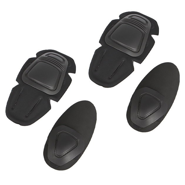 Тактические защитные наколенники налокотники Han-Wild GEN2 Black набор для защиты суставов для тактической одежды - изображение 1