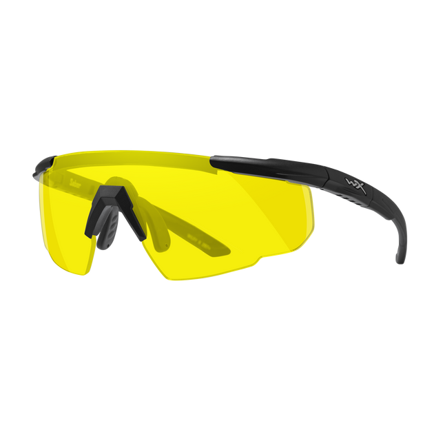 Защитные баллистические очки для большей четкости и контрастности Wiley X Saber Advanced, желтые линзы в черной оправе - изображение 2