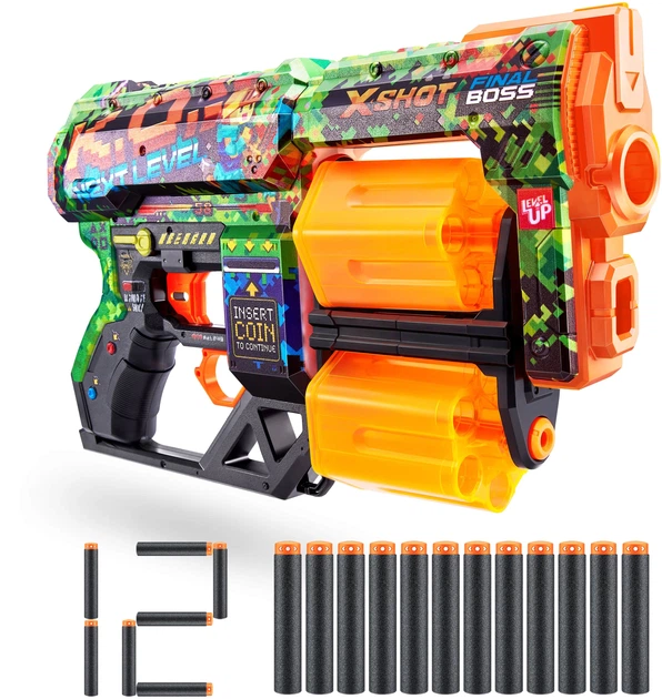 Szybkostrzelny blaster Zuru X-SHOT Skórki Strach K.O. 12 wkładów (193052039248) - obraz 3