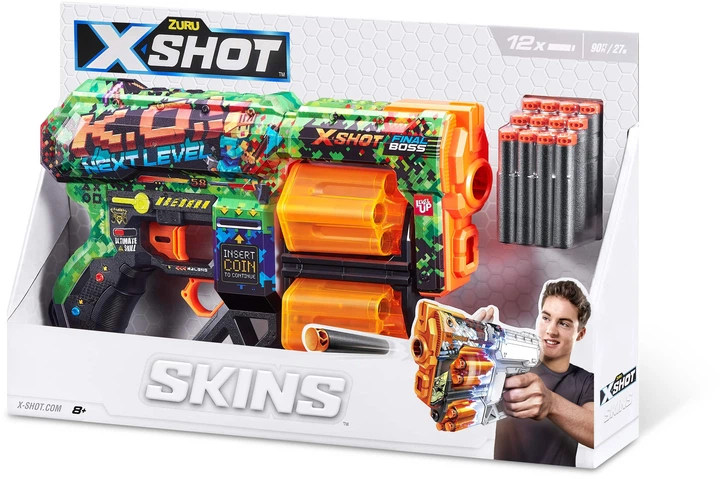 Szybkostrzelny blaster Zuru X-SHOT Skórki Strach K.O. 12 wkładów (193052039248) - obraz 5