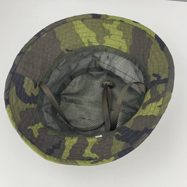 Тактическая боевая военная панама с подкладкой из сетки ВСУ 1053 6629 58 размер камуфляж зеленый - изображение 2
