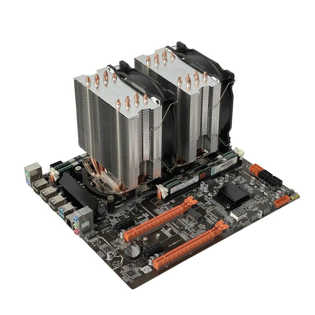 Комплект: материнская плата X79-SERVER / 2x (ДВА) Intel Xeon E5-2697 v2 (24 (48) ядер по 2.7 - 3.5 GHz) / 16 GB DDR3 / 2x Кулер SNOWMAN M-T6 / Cache Memory 60 MB / Socket LGA2011 - изображение 2