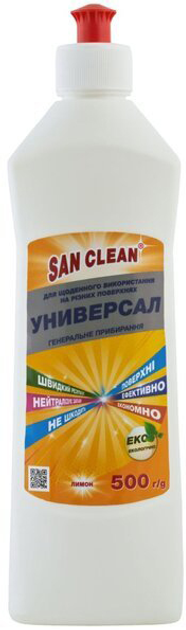 Универсальное моющее средство San Clean Лимон 500 мл (4820003540480 ...