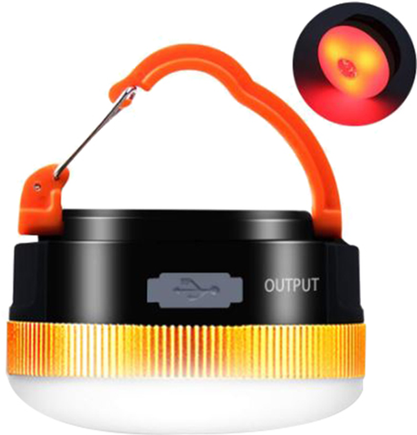Ліхтар - лампа кемпінговий акумуляторний з магнітом і функцією Powerbank (3w9led) - зображення 1