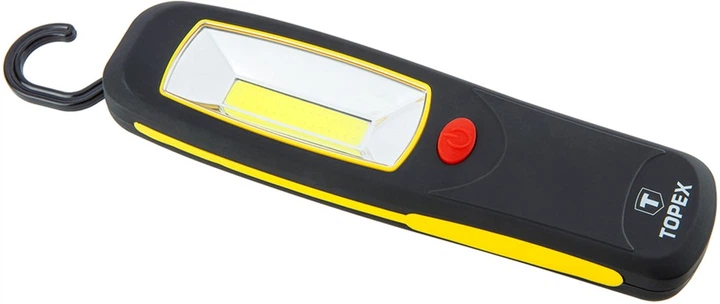 Ліхтар ручний TOPEX, 3 Вт, LED COB, пластик, магніт, гак, 3xAA (94W245 ...