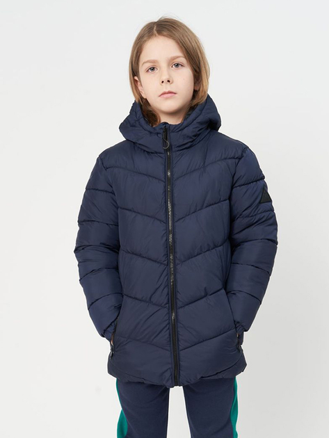 Акція на Дитяча демісезонна куртка для хлопчика Minoti 11COAT 17 37380KID 92-98 см Темно-синя від Rozetka