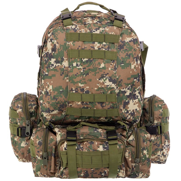 Рюкзак тактический с подсумками, рейдовый военный SP-Sport ZK-5504 55л камуфляж Marpat - изображение 1