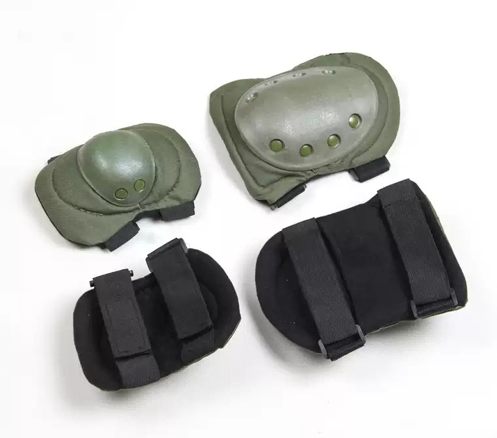 Комплект захисту тактичної наколінники F002 Oxford green - зображення 2